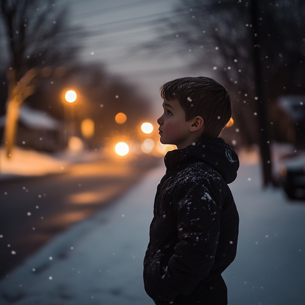 A boy looking at the road | Source: Midjourney