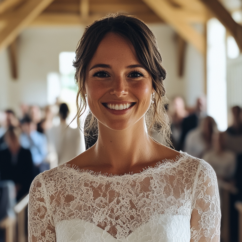 Une mariée souriante | Source : Midjourney