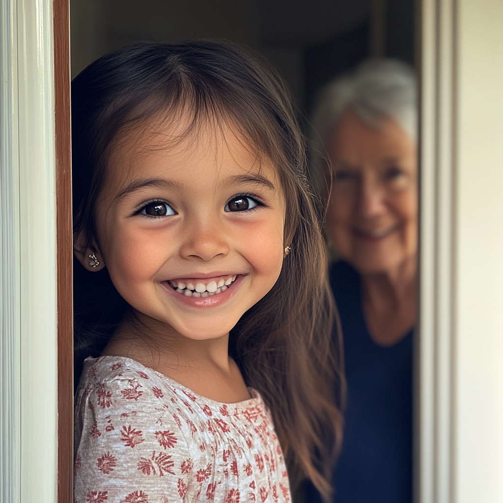 Une petite fille souriante | Source : Midjourney