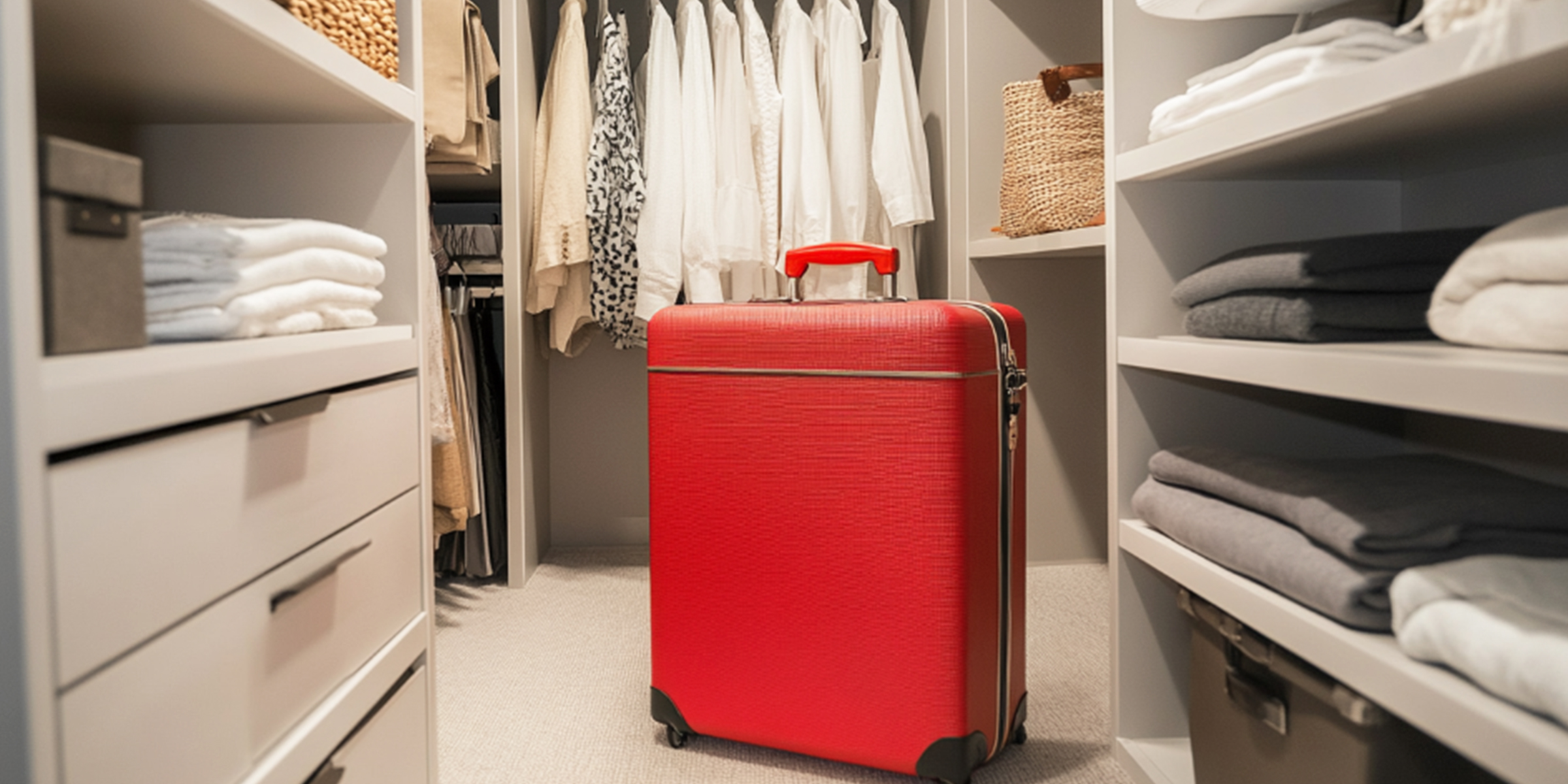 Une valise rouge dans un placard | Source : Amomama