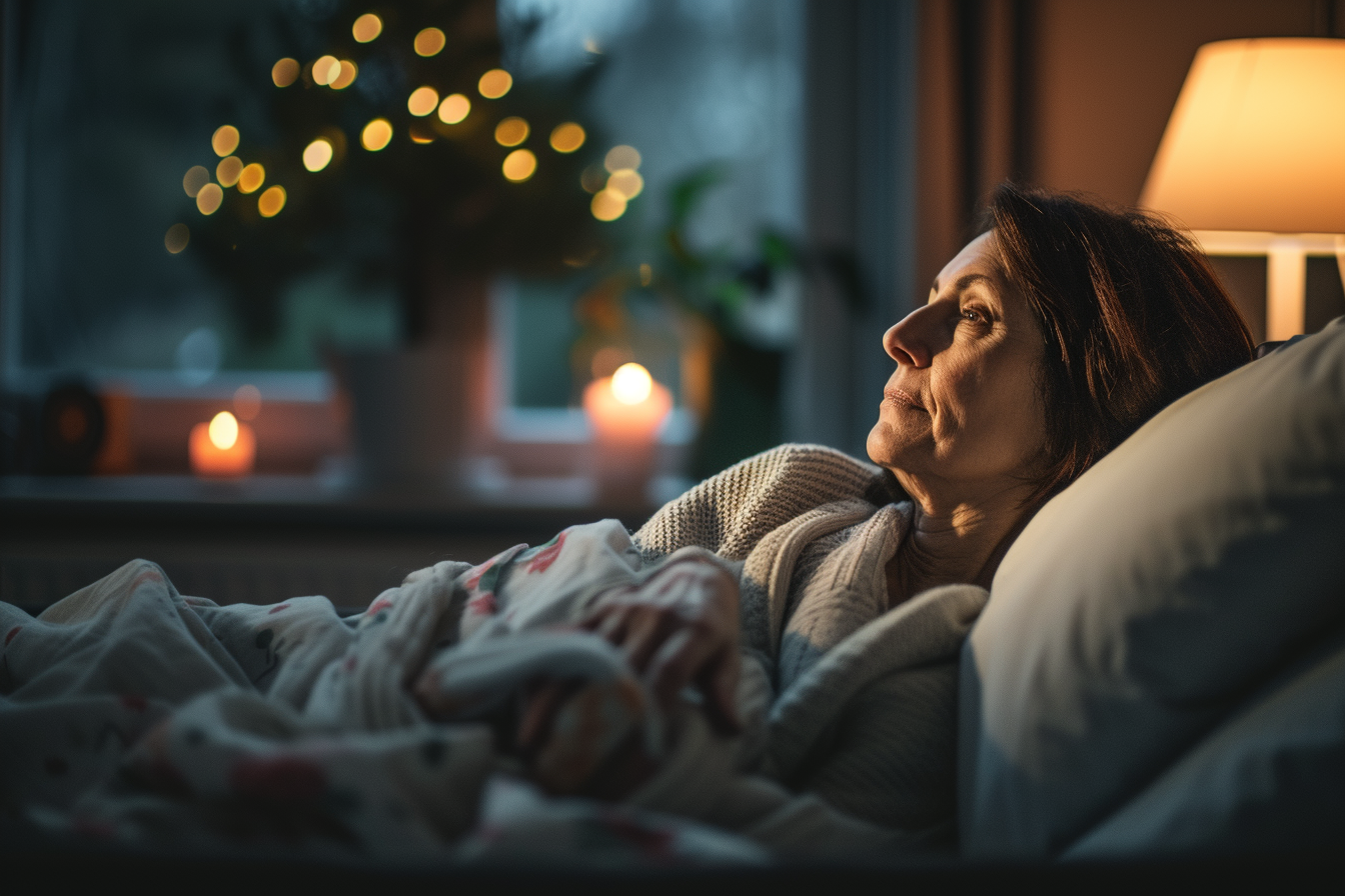 Une femme au lit | Source : Midjourney