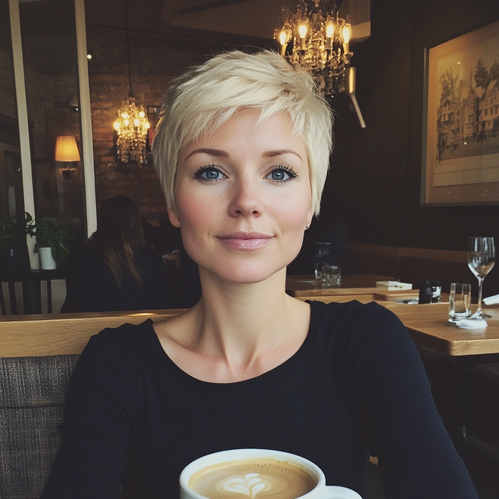 Une femme assise dans un restaurant | Source : Midjourney