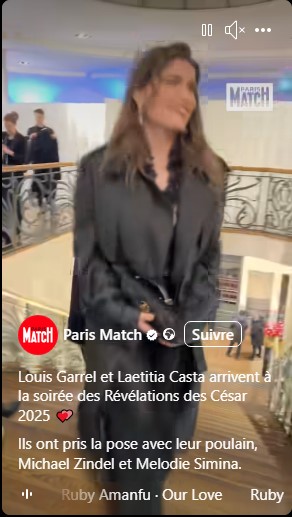 Laetitia Casta à la soirée des Révélations des César | Source : Facebook/Paris Match