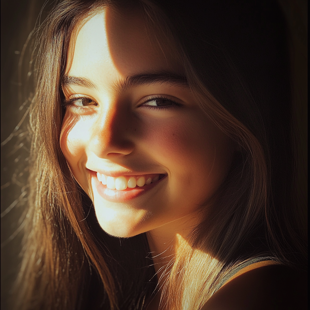 Une fille souriante | Source : Midjourney