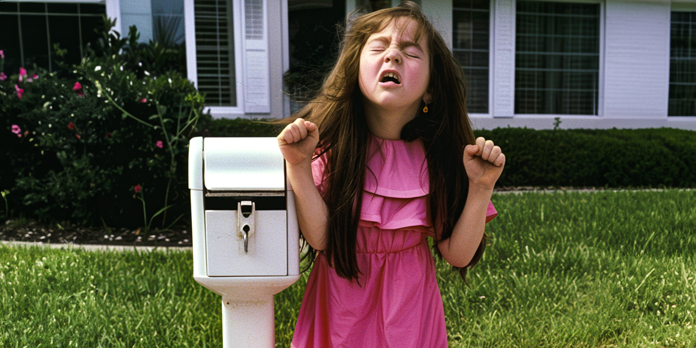 Une petite fille qui pleure debout à côté d'une boîte aux lettres | Source : Amomama