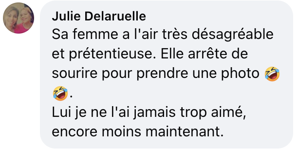 Commentaire d'internaute sur la femme de Gérard Darmon | Source : capture Instagram@Purepeople