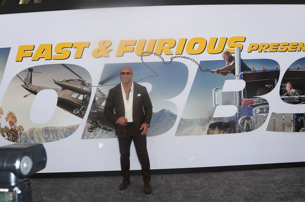 Dwayne Johnson lors de la présentation du dernier "Fast and Furious" le 13 juillet 2019 en Californie. l Source : Getty Images