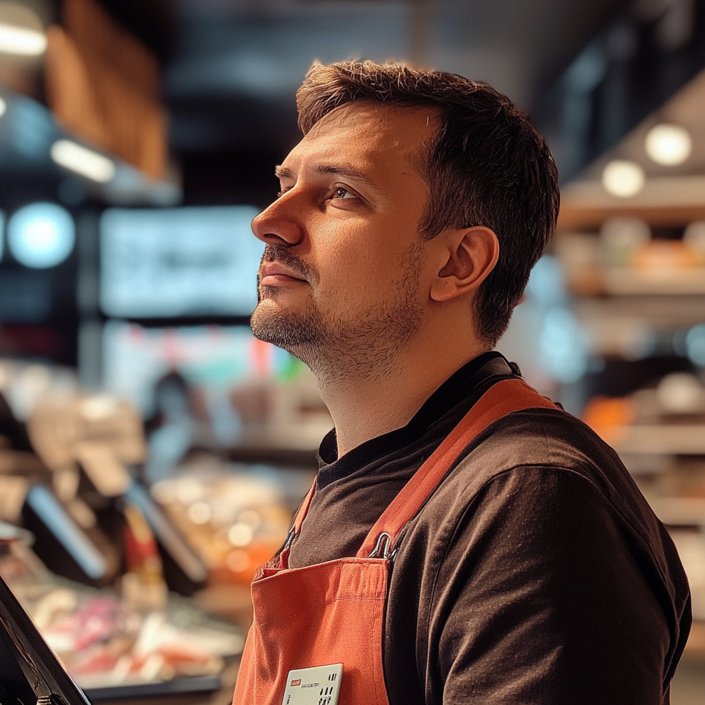 Un homme travaillant dans un magasin | Source : Midjourney