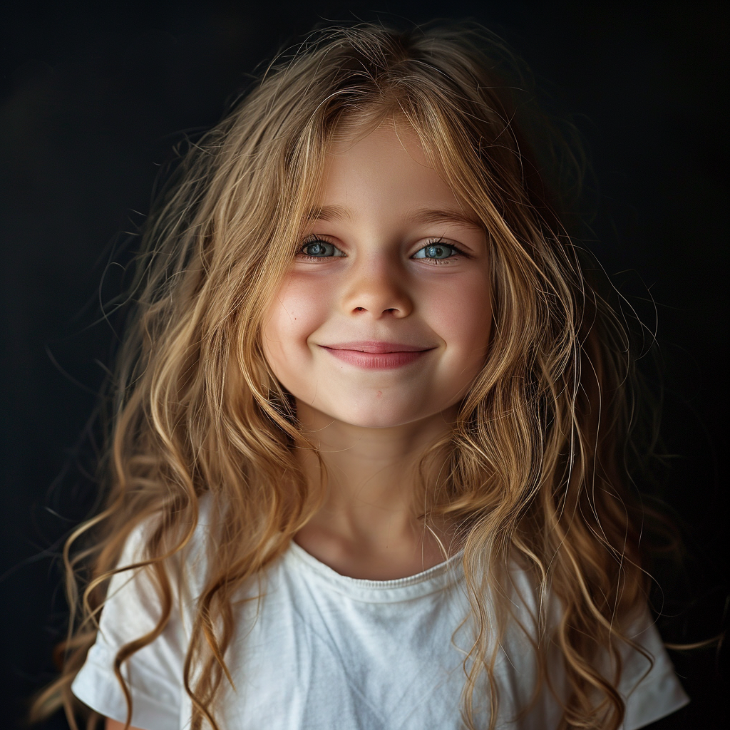 Une petite fille souriante | Source : Midjourney