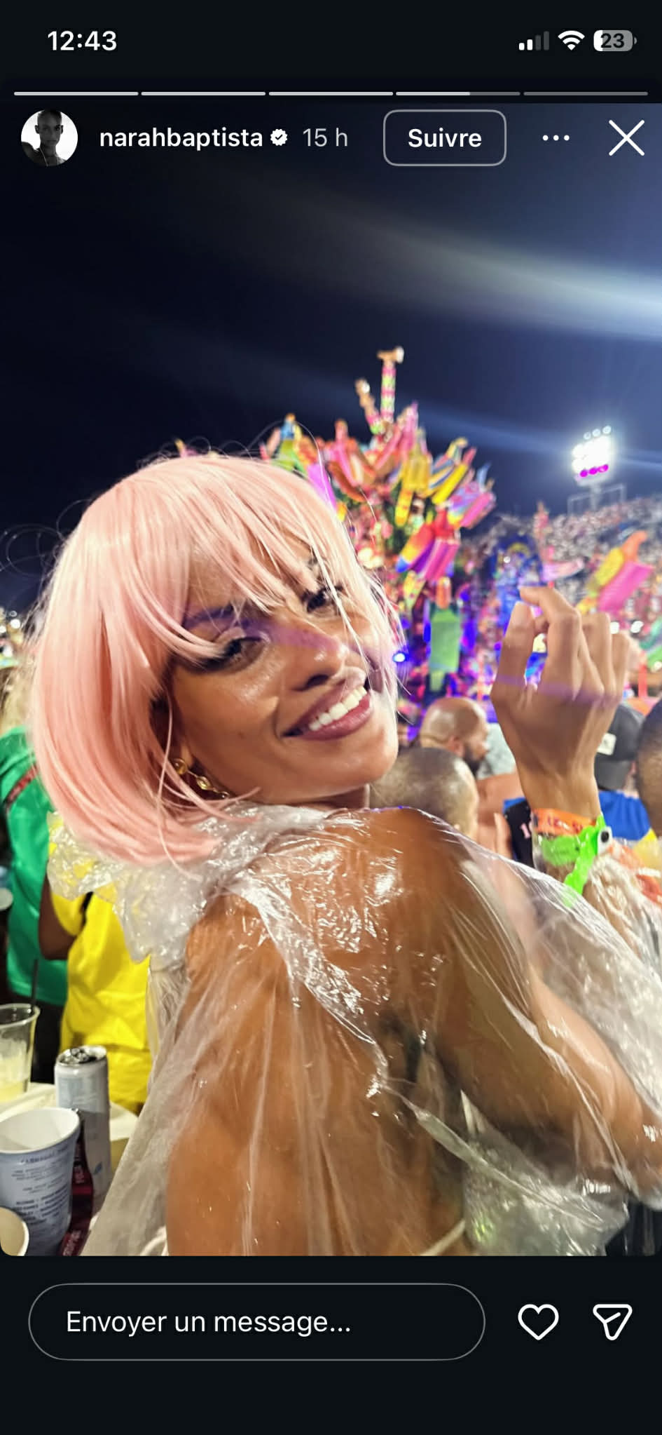 Capture d'écran de Narah Baptista I Source : https://www.instagram.com/p/DVEmdN6jyv-/?igsh=OG0xd3A0dGVtOXUx