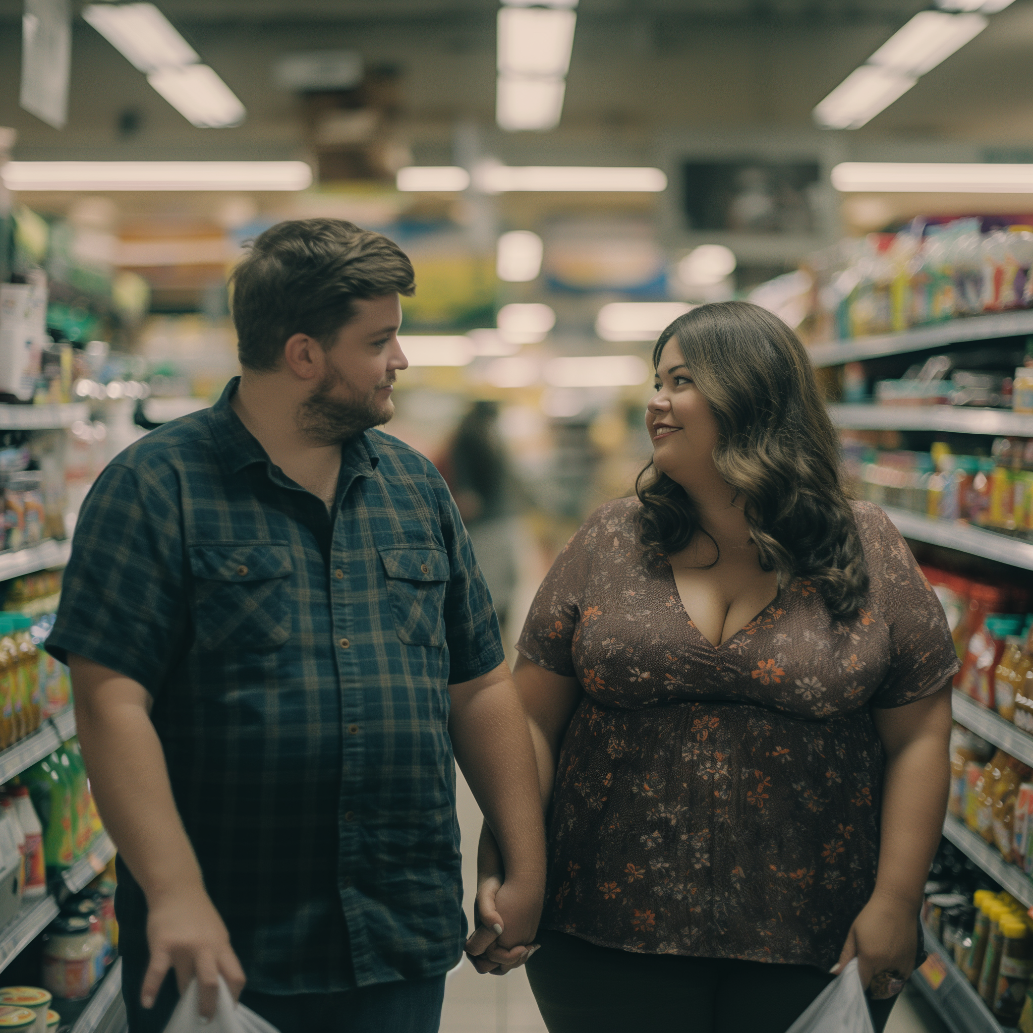 Un couple dans un supermarché | Source : Midjourney