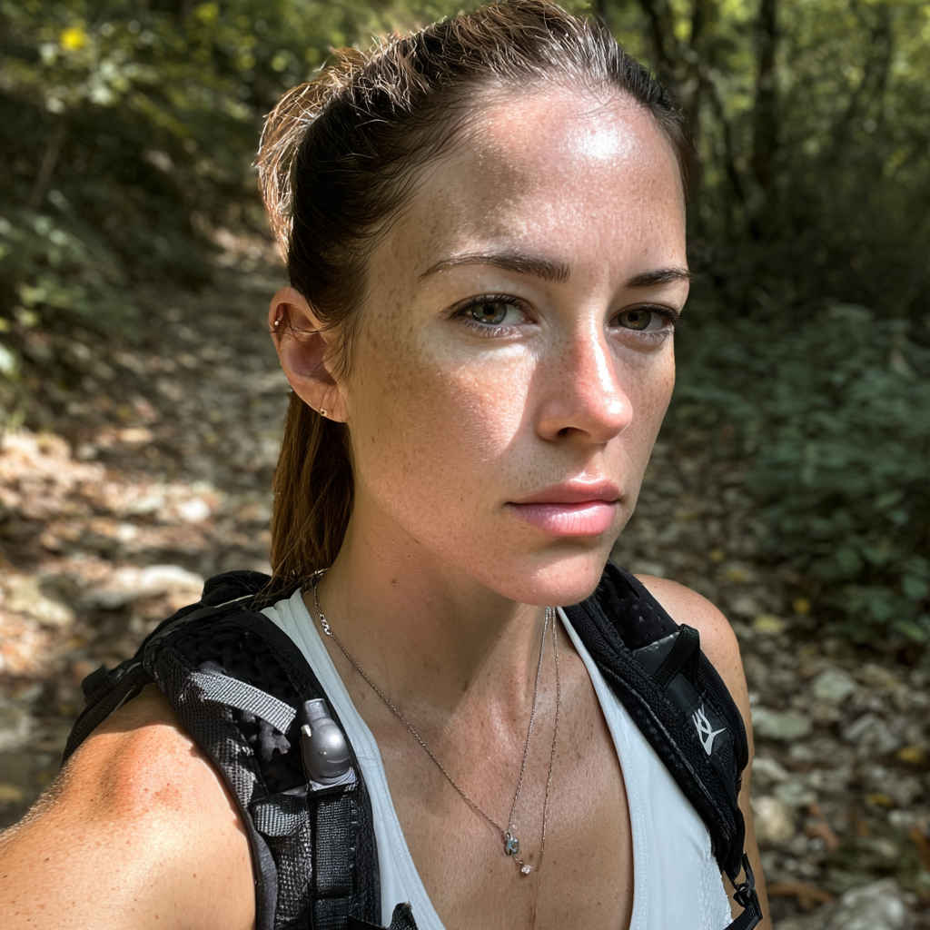 Un gros plan d'une femme pensive debout à l'extérieur | Source : Midjourney