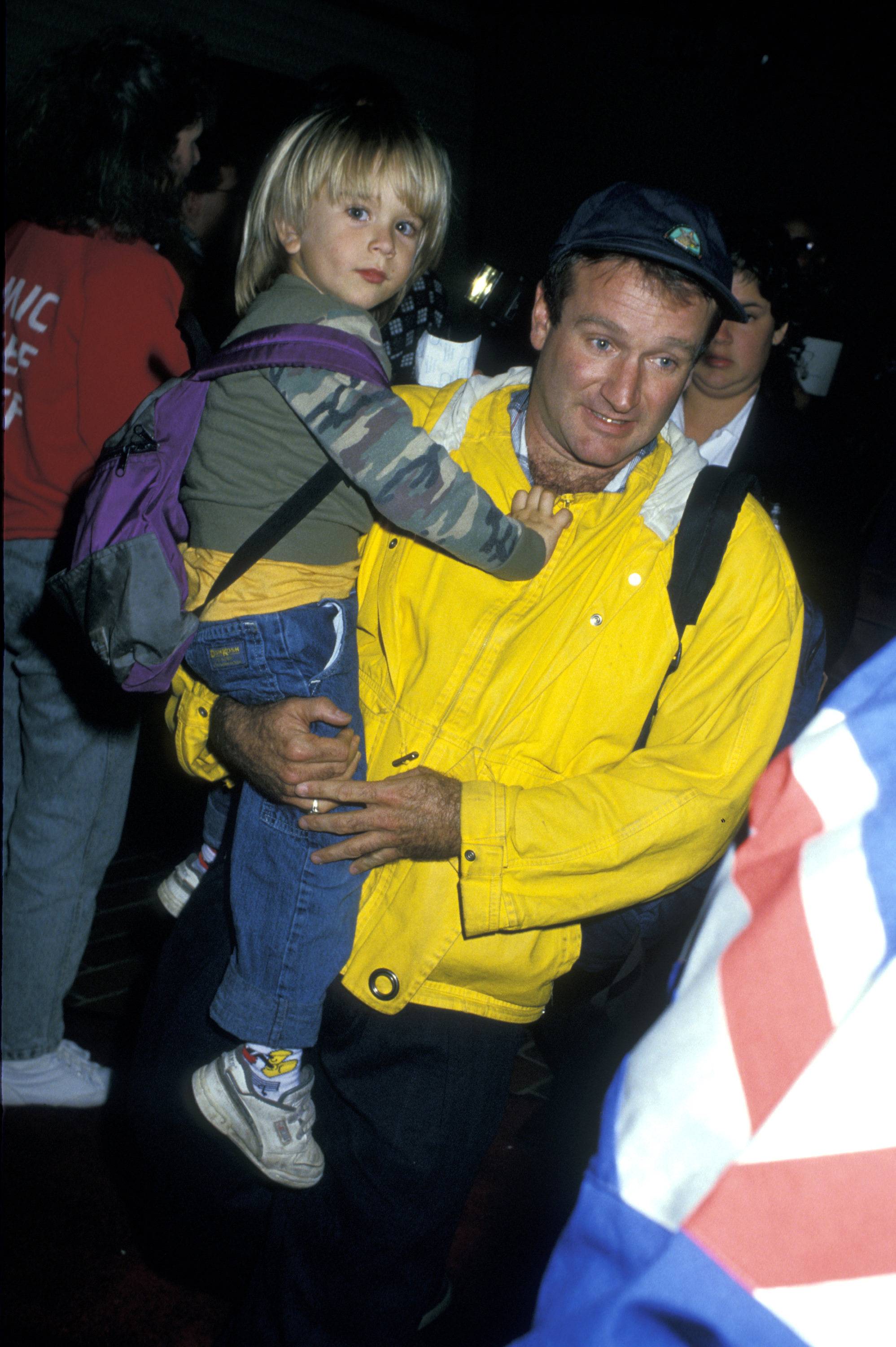 Zachary Williams et Robin Williams vers 1987. | Source : Getty Images