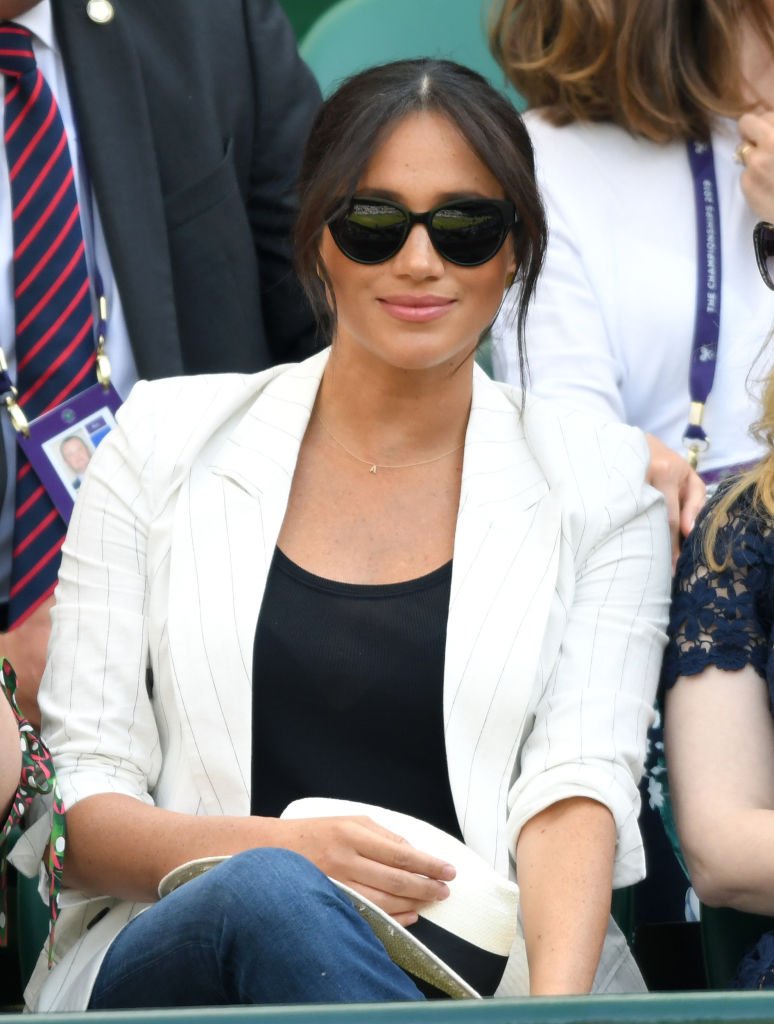 Meghan Markle le 4 juillet à Londres pour le tournoi de tennis de Wimbledon. l Source : Getty Images