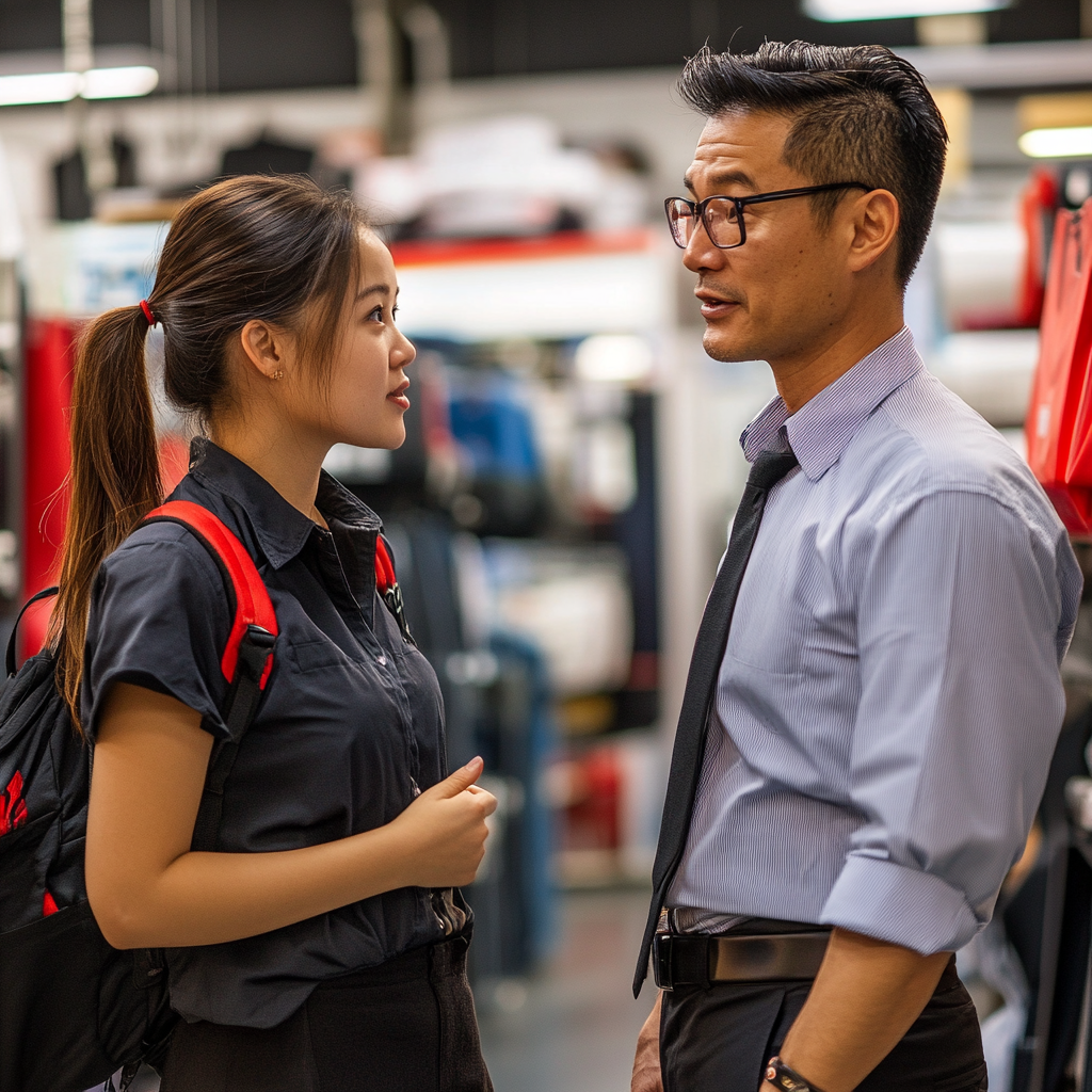 Un patron qui parle à son employé | Source : Midjourney