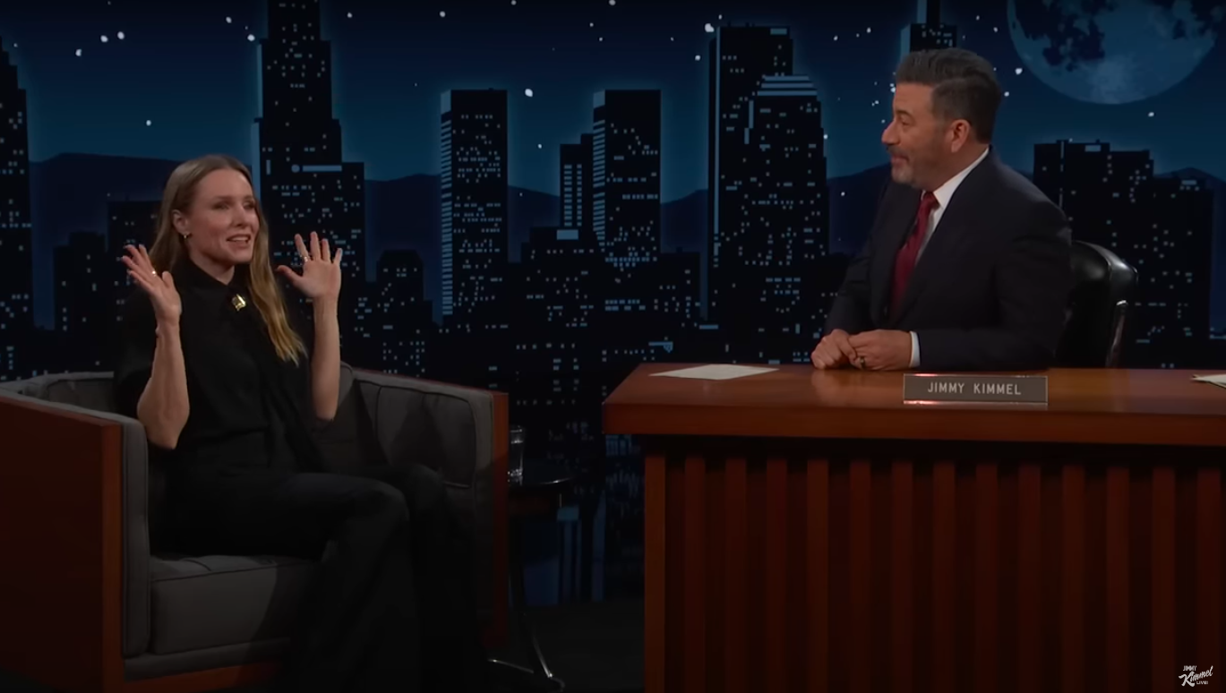 Kristen Bell et Jimmy Kimmel | Source : YouTube/Jimmy Kimmel Live