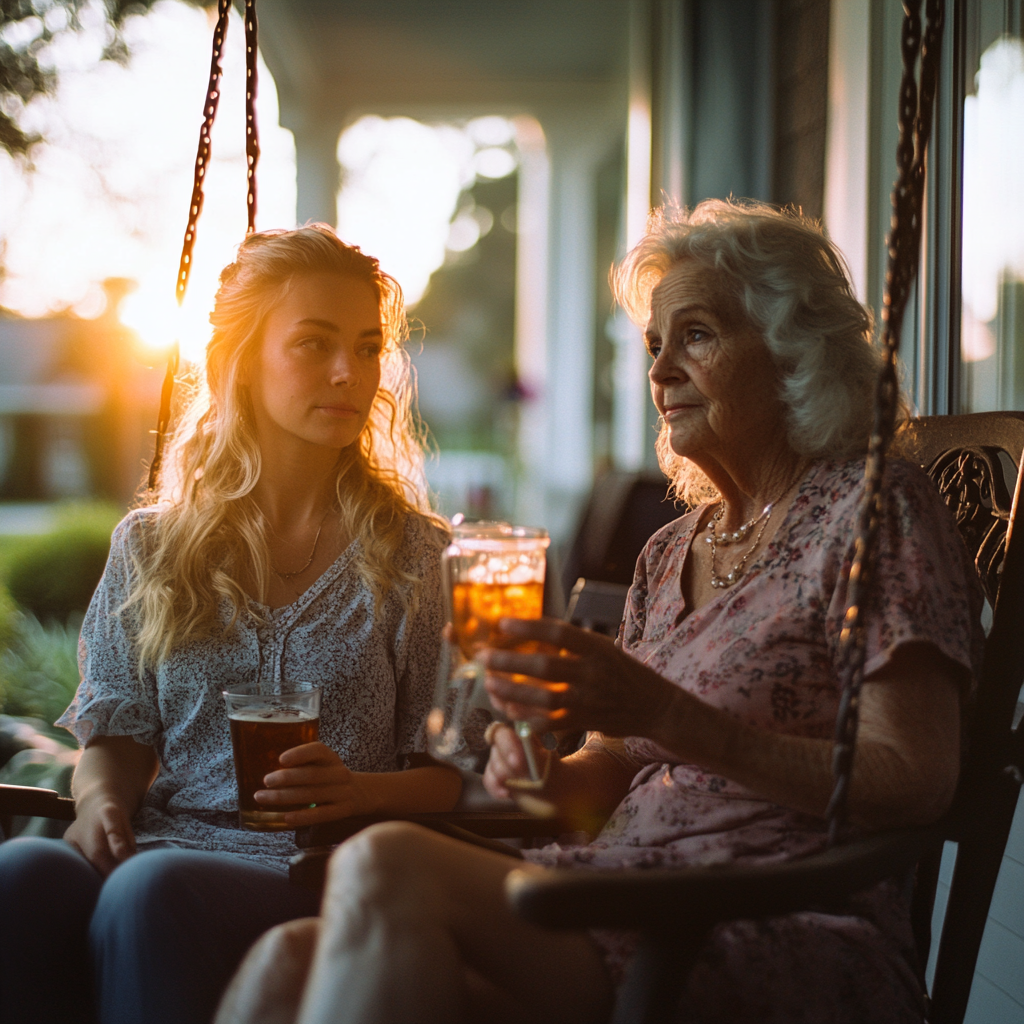 Une mère et sa fille en train de traîner | Source : Midjourney