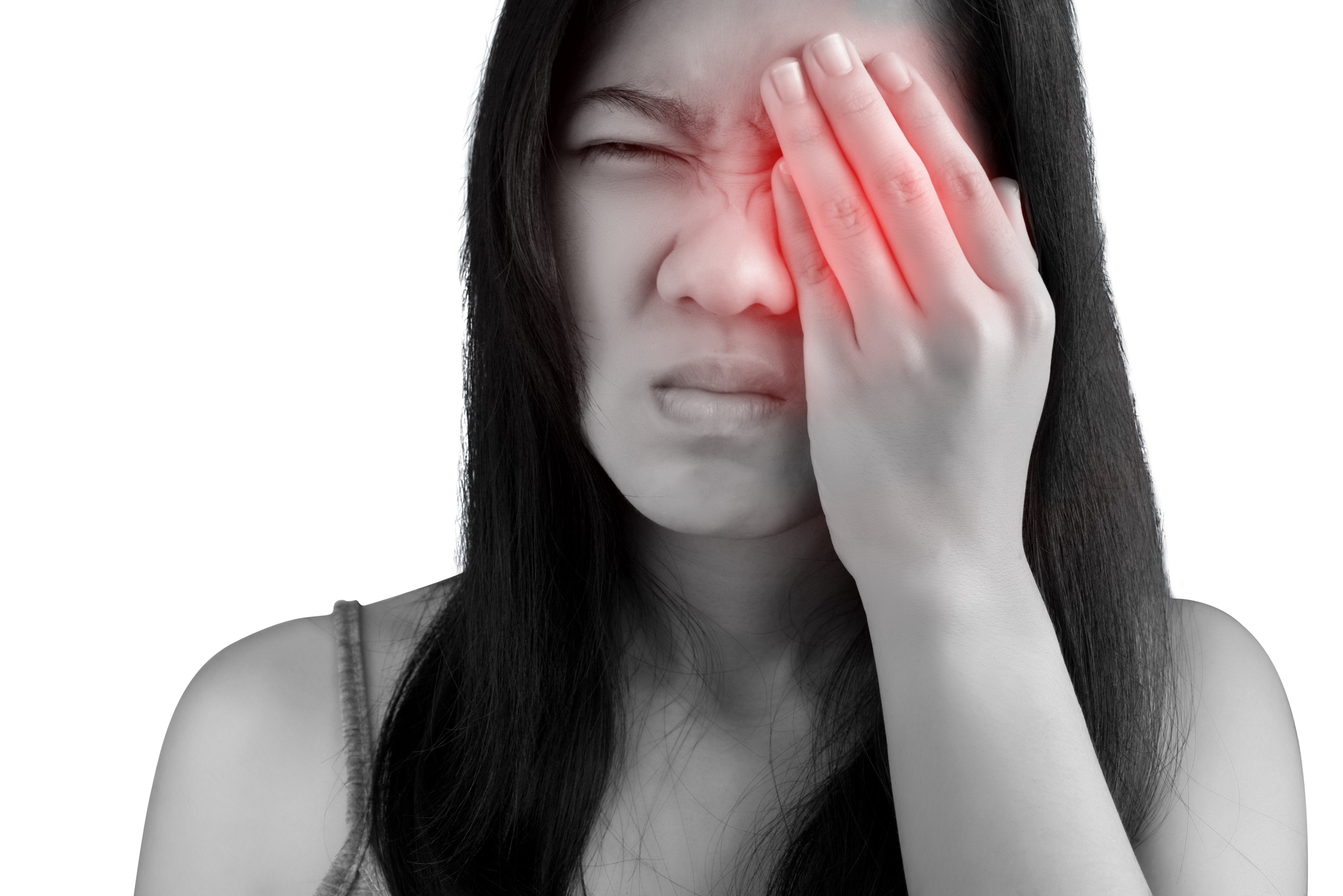 Une femme qui a mal aux yeux. Photo : Shutterstock.