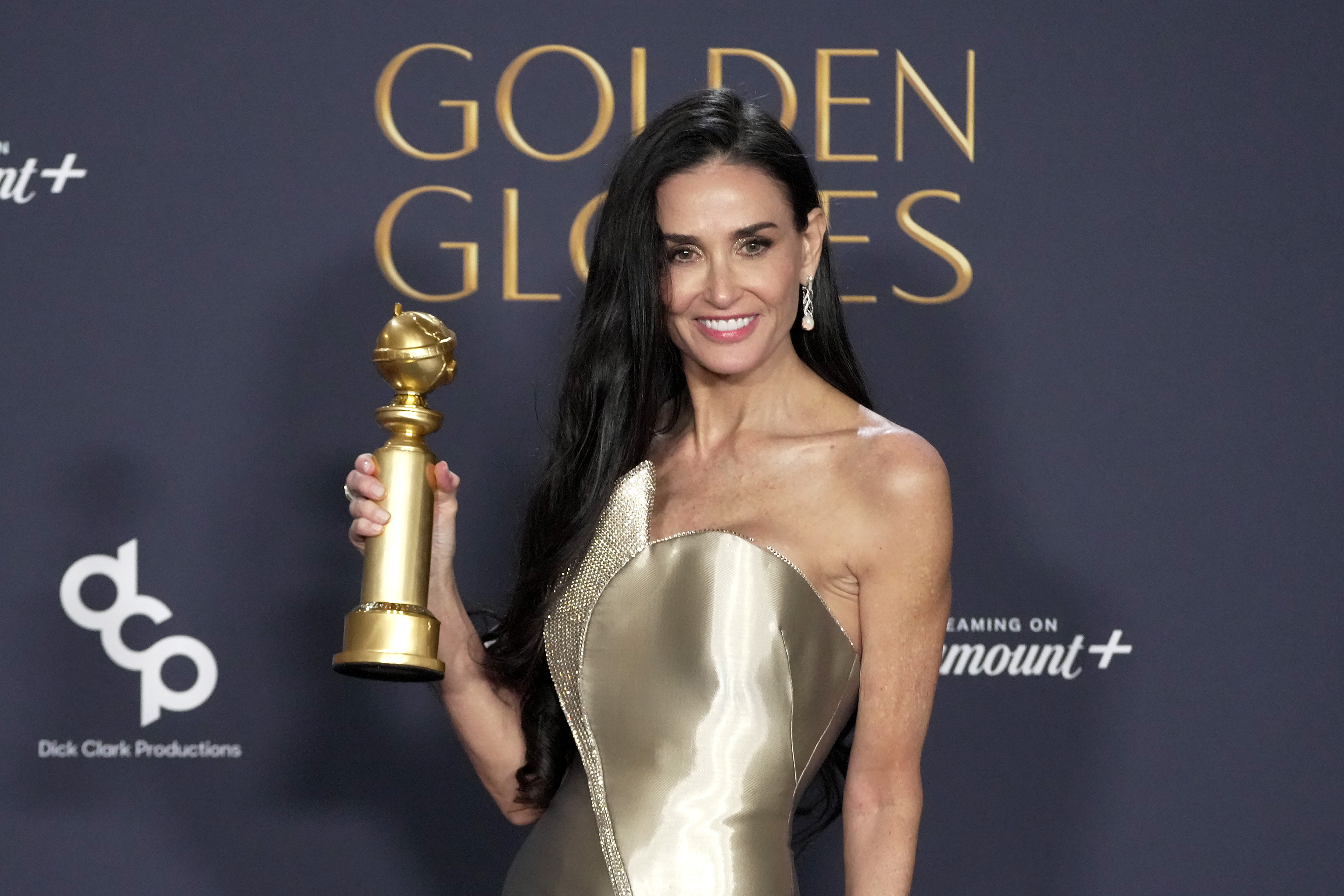 Demi Moore à la 82e cérémonie annuelle des Golden Globe Awards au Beverly Hilton le 05 janvier 2025 à Beverly Hills, Californie. | Source : Getty Images