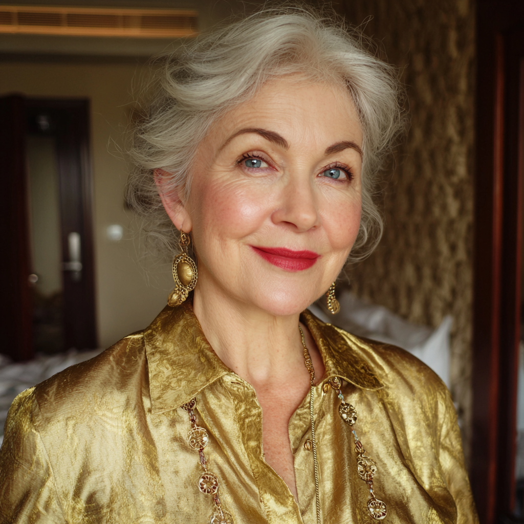 Une femme âgée souriante | Source : Midjourney