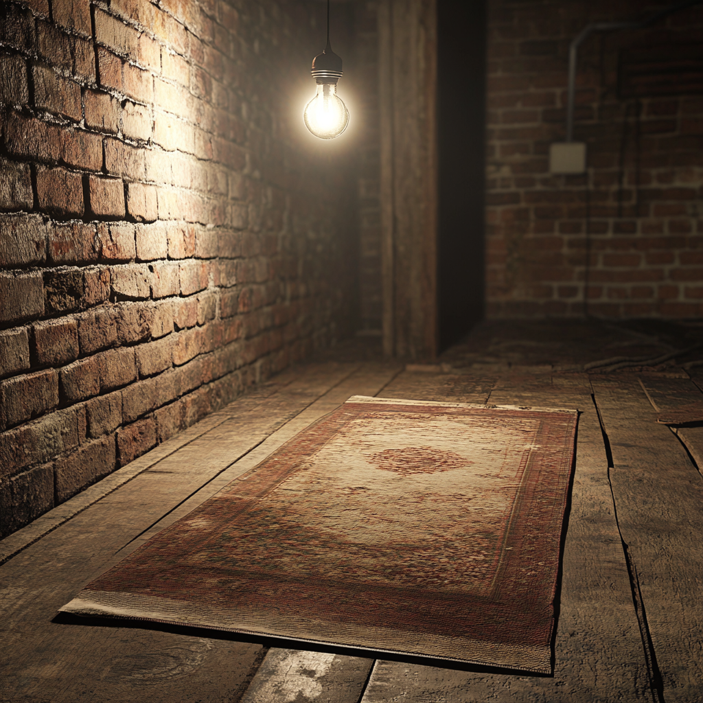 Un tapis sur un plancher en bois | Source : Midjourney