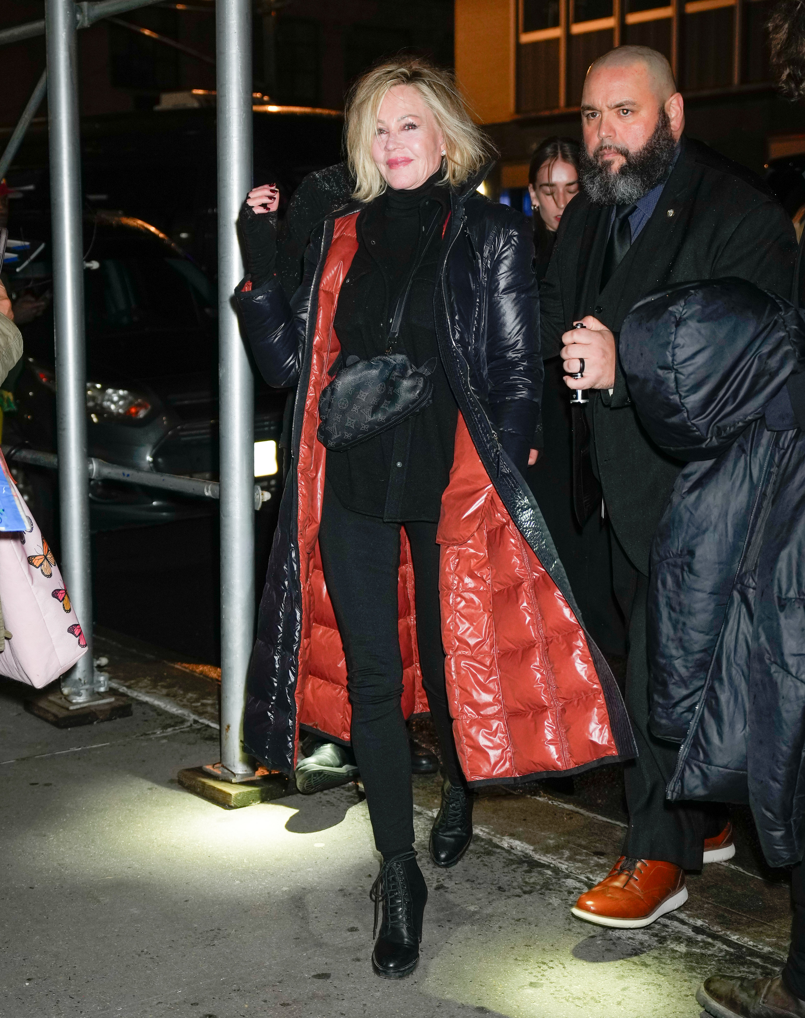 Melanie Griffith arrivant à l'afterparty de "SNL" à New York en janvier 2024 | Source : Getty Images