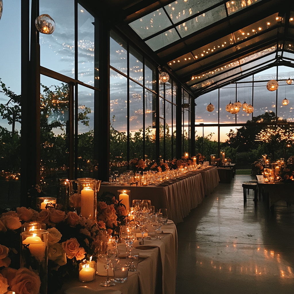 L'intérieur d'un magnifique lieu de mariage | Source : Midjourney