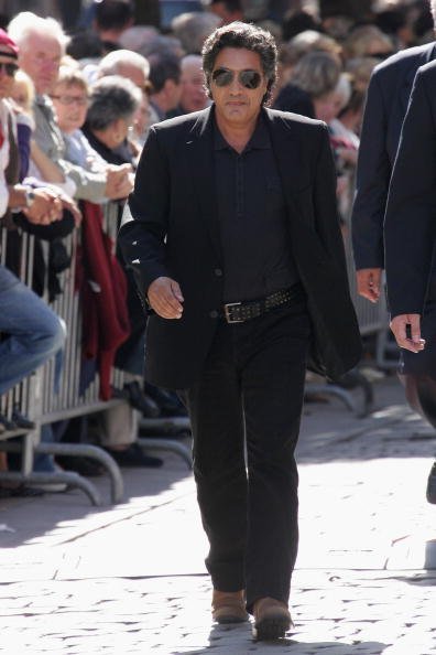 Singer Frederic Francois arrives at the Saint-Jean Cathedral of Lyon to attend the Jacques Martin funeral ceremony held on September 20, 2007 Lyon, FRANCE. 
