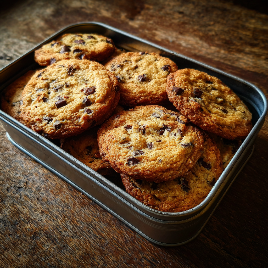 Une boîte de biscuits aux pépites de chocolat | Source : Midjourney