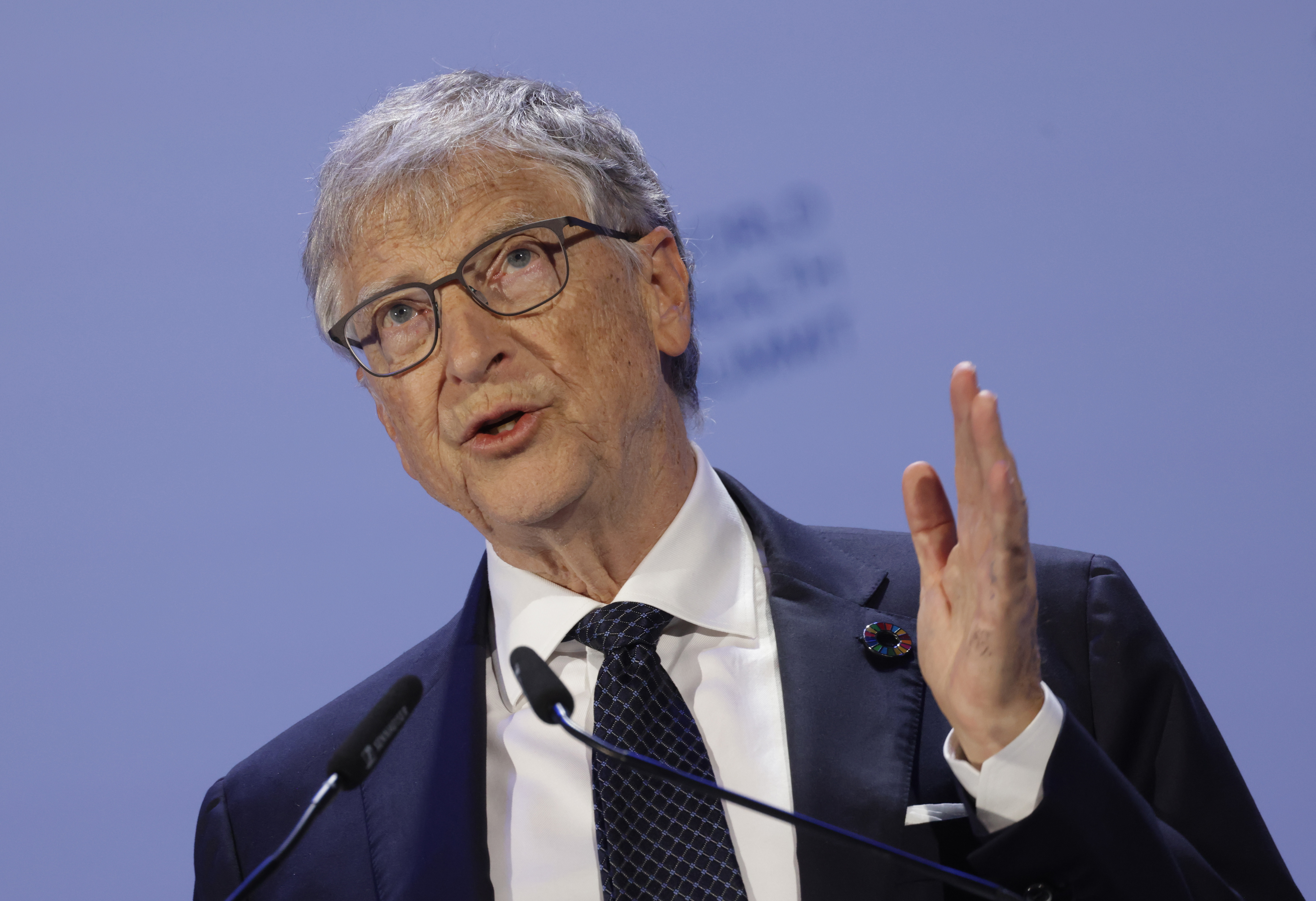 Bill Gates s'exprime lors de la cérémonie des engagements du Sommet mondial de la santé, le 14 octobre 2024 à Berlin, en Allemagne | Source : Getty Images