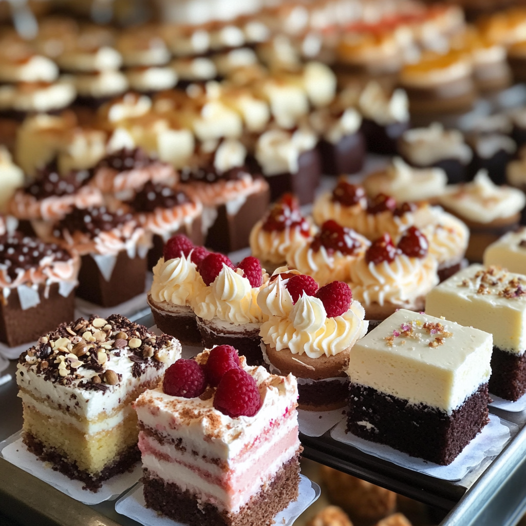 Échantillons de gâteaux dans une boulangerie | Source : Midjourney