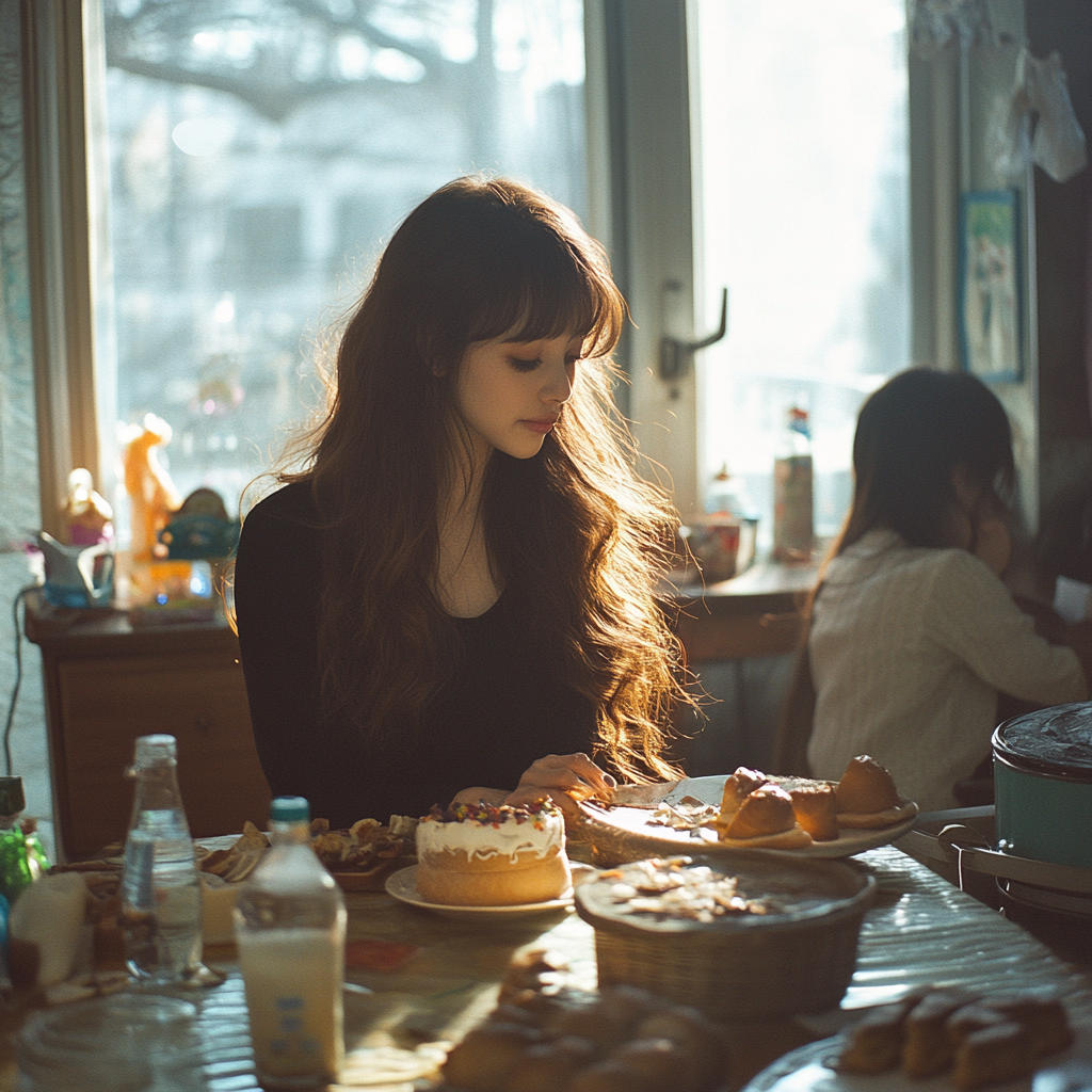 Une femme lors d'une fête d'anniversaire | Source : Midjourney