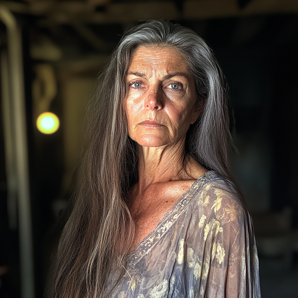 Une femme debout à l'intérieur d'un garage | Source : Midjourney