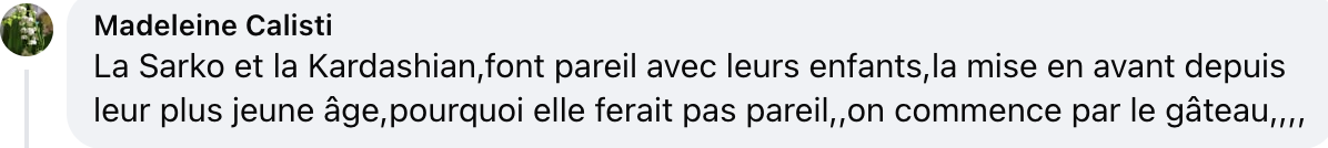 Capture d'écran du commentaire d'un internaute I Source : Facebook