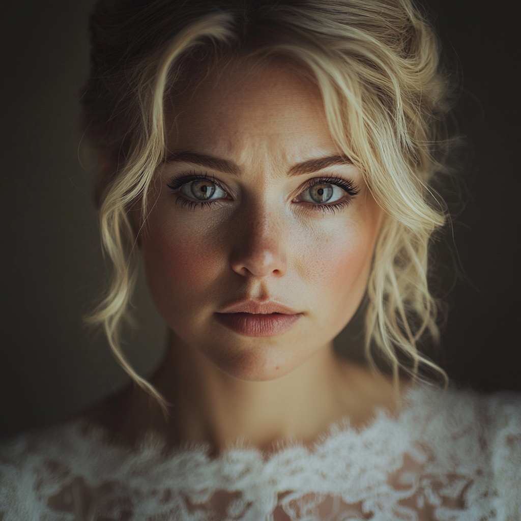 Une mariée mélancolique | Source : Midjourney