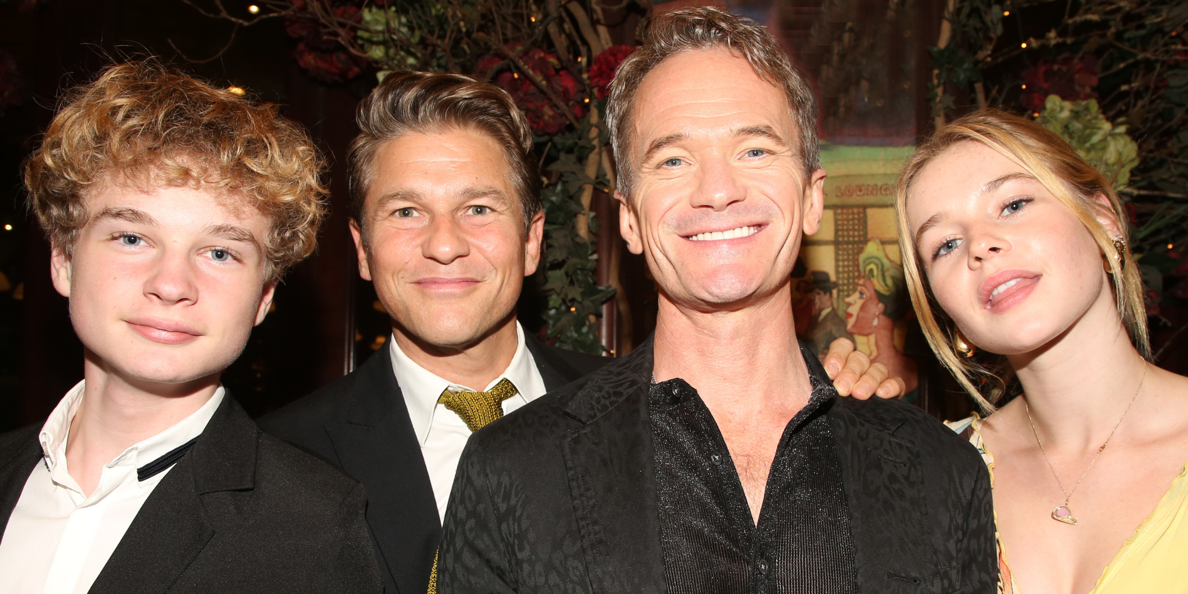 Gideon et Harper Burtka-Harris, David Burtka, et Neil Patrick Harris | Source : Getty Images