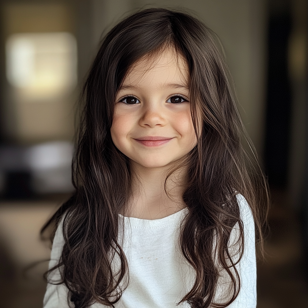 Une petite fille souriante | Source : Midjourney