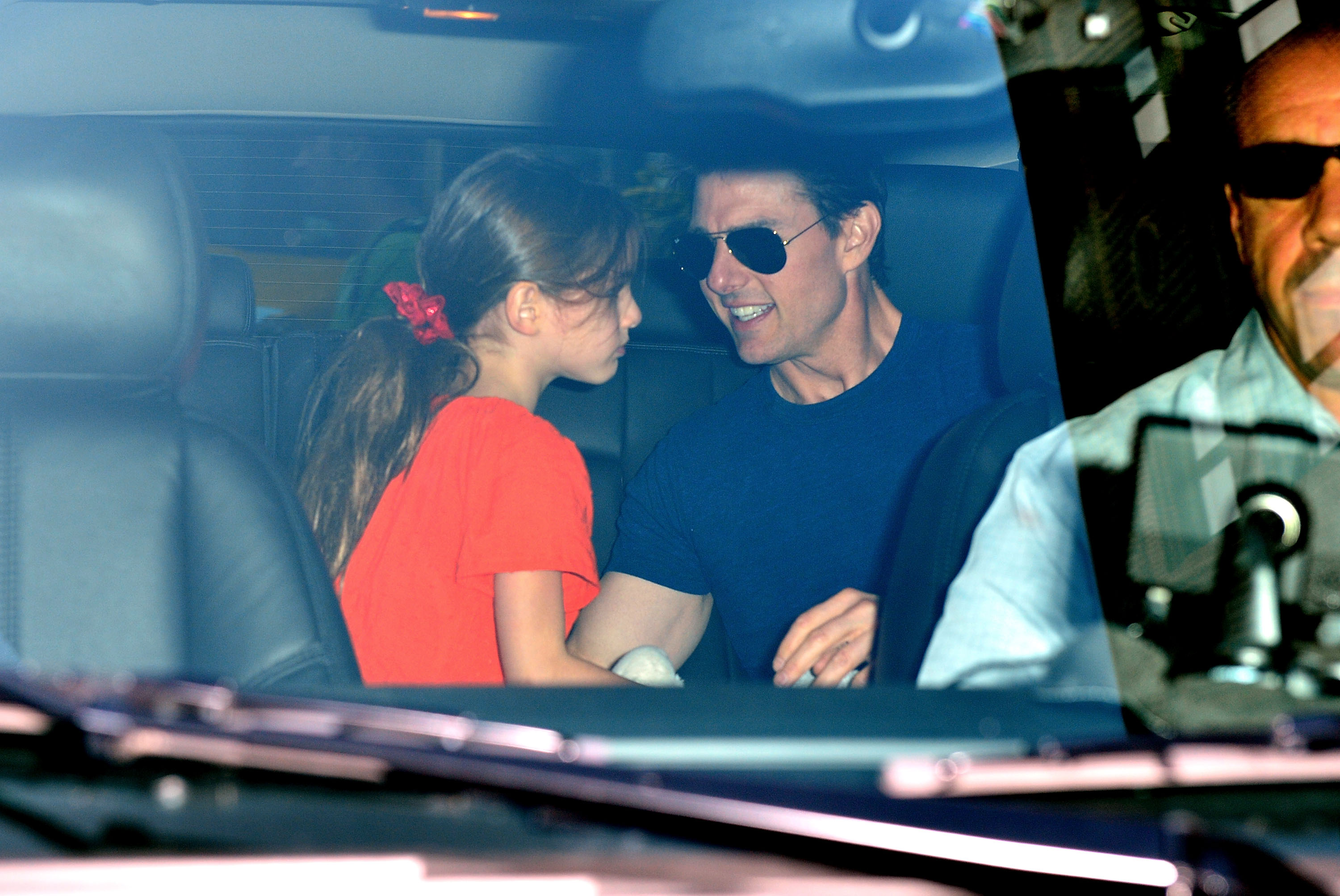 Tom et Suri Cruise repérés lors d'une sortie à New York le 17 juillet 2012 | Source : Getty Images