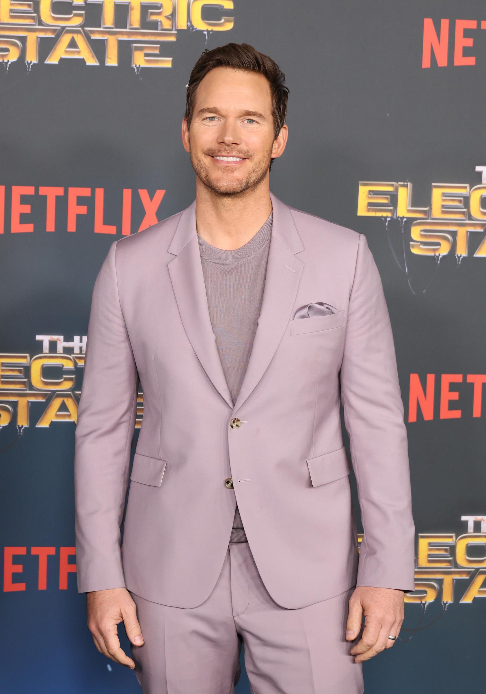 Chris Pratt lors de l'avant-première mondiale de « The Electric State » à Los Angeles, Californie, le 24 février 2025. | Source : Getty Images