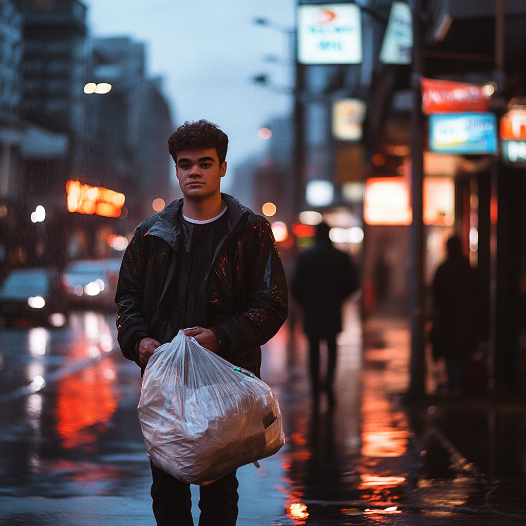 Un homme qui sort les poubelles | Source : Midjourney