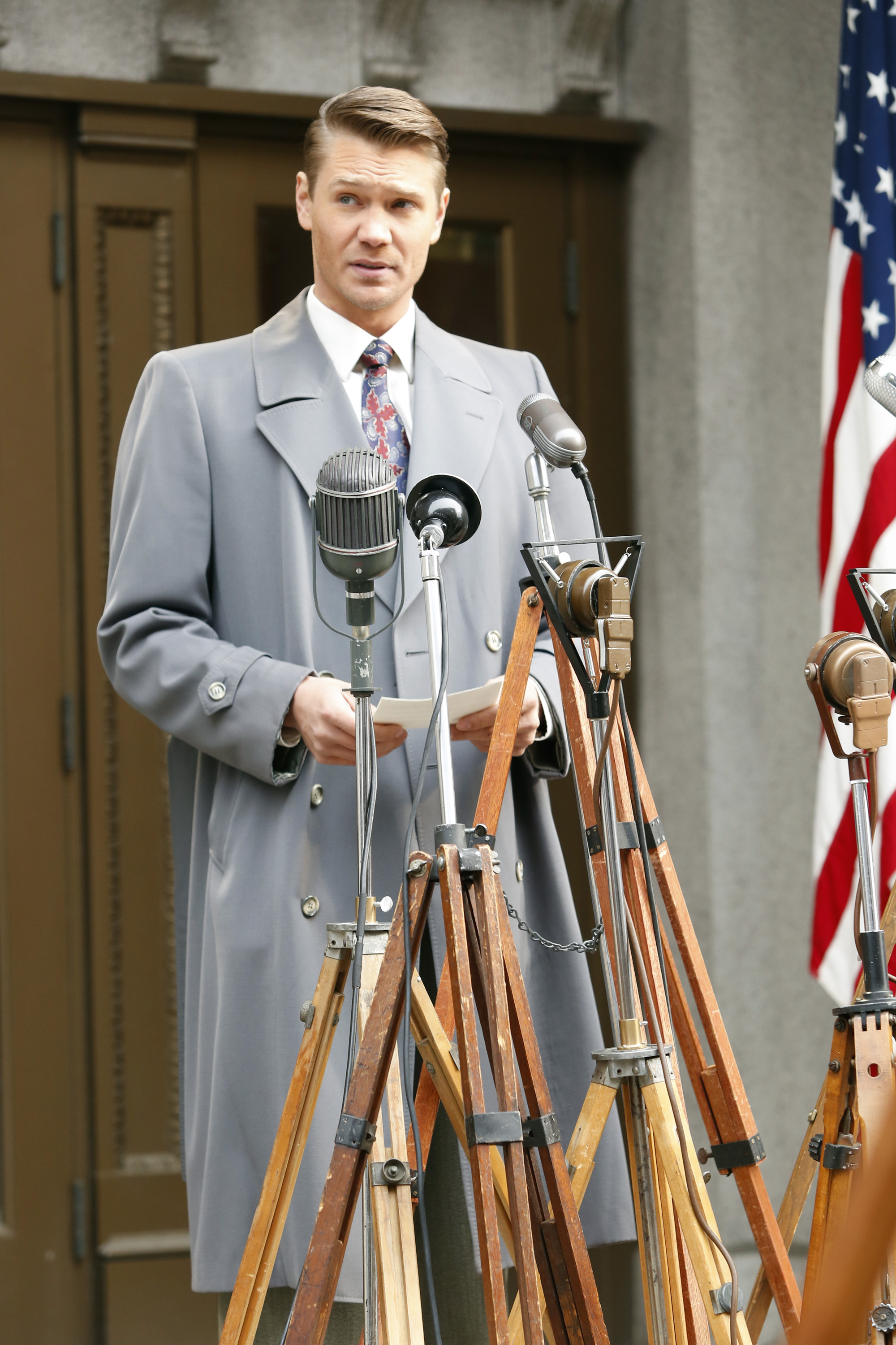 Chad Michael Murray dans le rôle de Jack Thompson dans la première saison de "Marvel's Agent Carter" le 12 janvier 2015 | Source : Getty Images