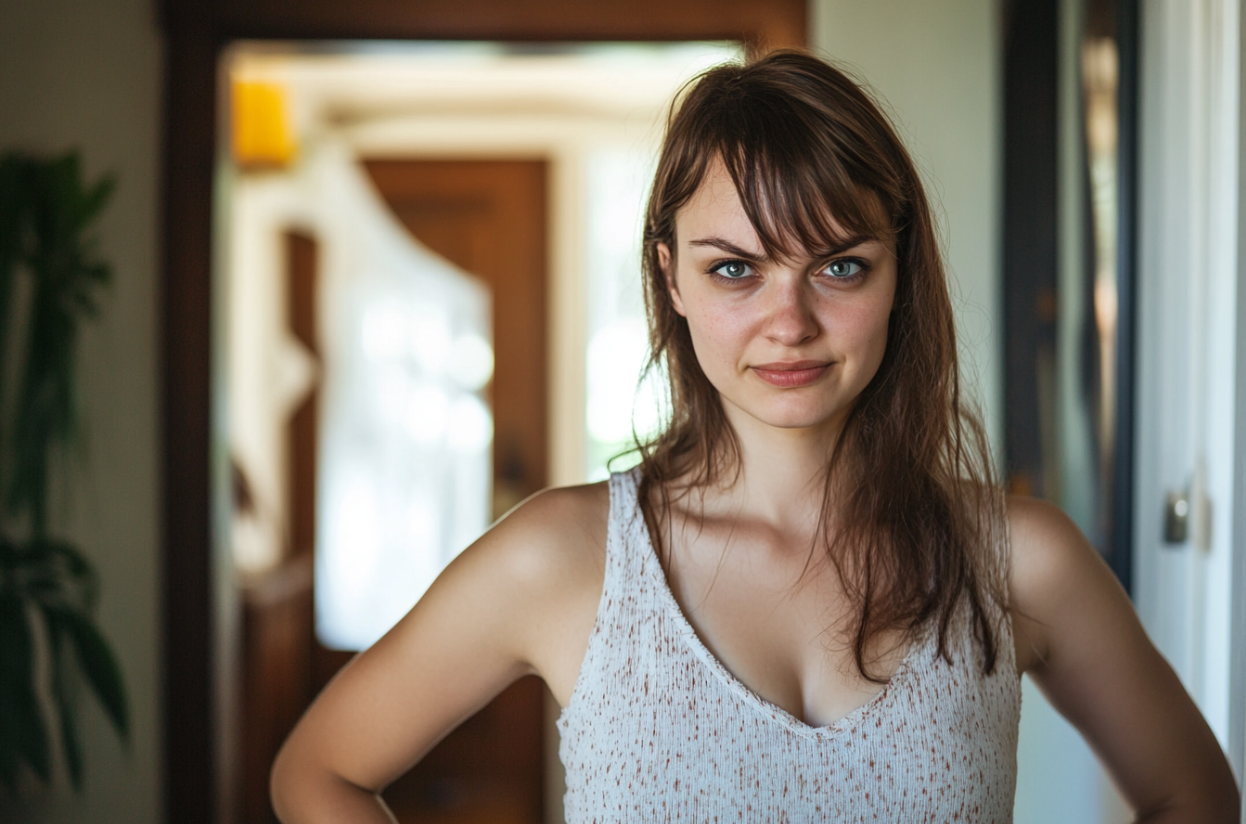 Une femme au sourire sinistre | Source : Midjourney