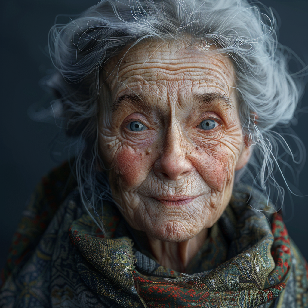 Une vieille femme souriante | Source : Midjourney