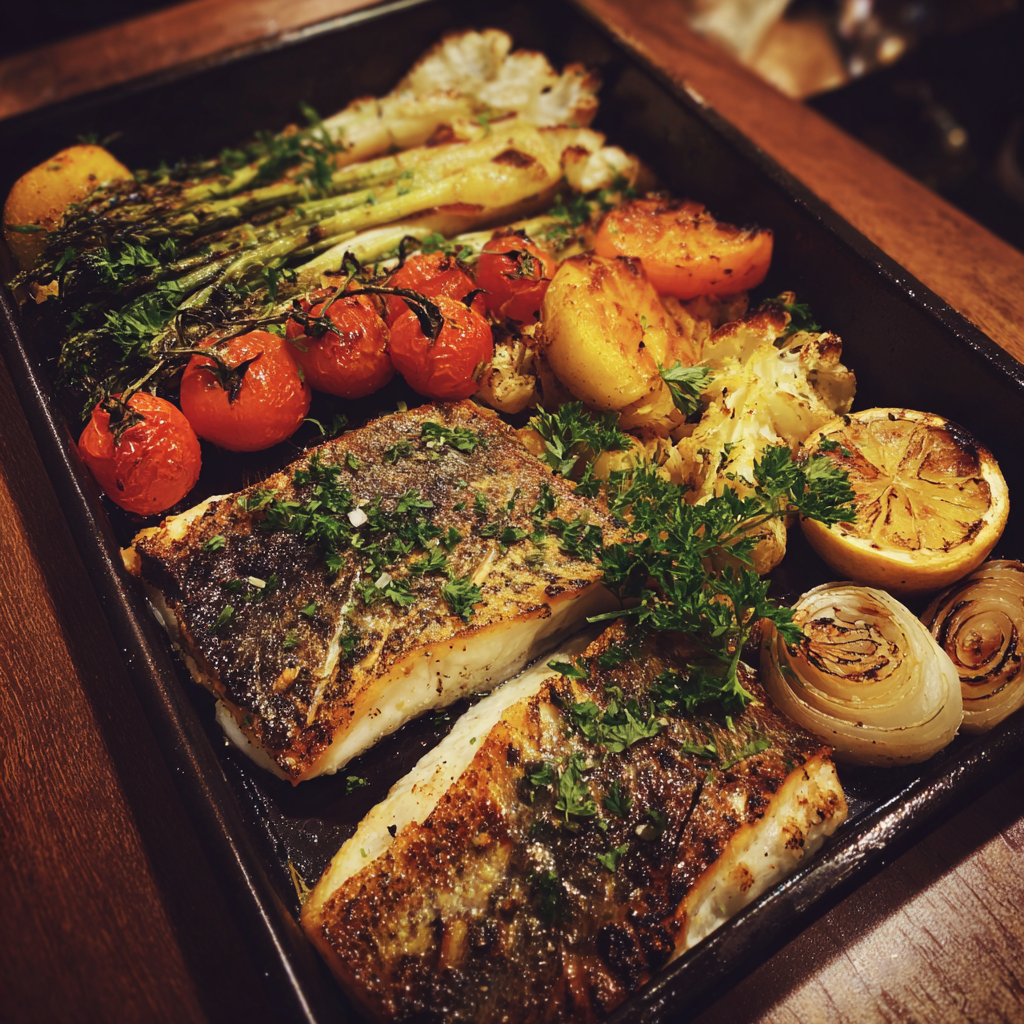 Un plateau d'aliments grillés | Source : Midjourney