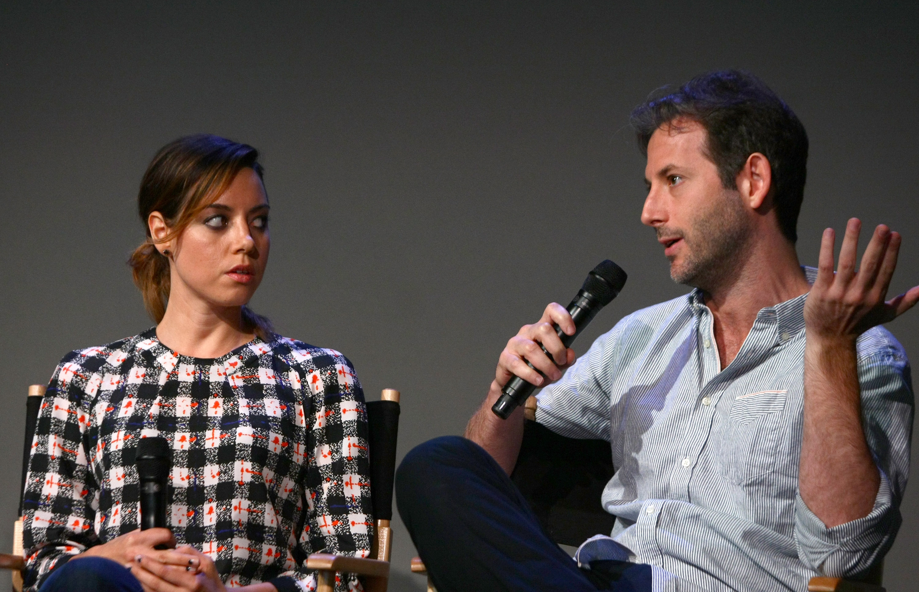 Aubrey Plaza et Jeff Baena participent à « Meet The Filmmakers » le 30 juillet 2014, New York. | Source : Getty Images