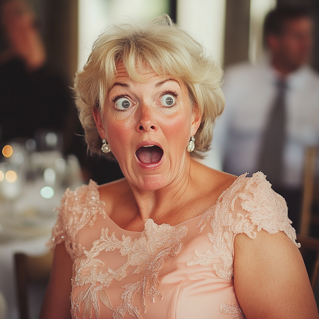 A shocked old woman | Source: Midjourney