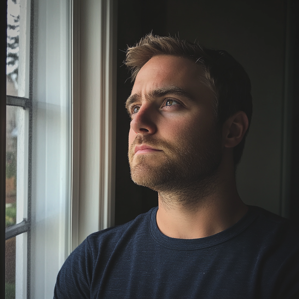 A man looking out the window | Source: Midjourney