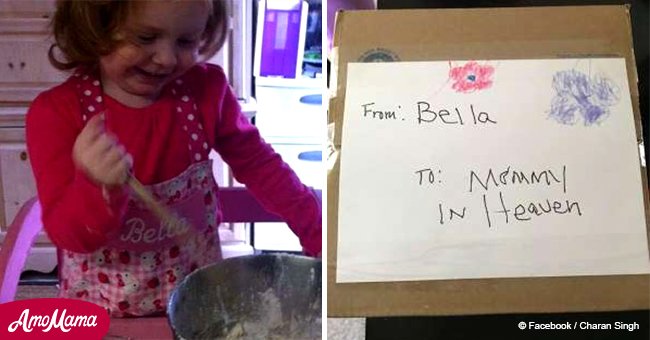 La grand-mère d'une enfant de 4 ans a envoyé un gâteau au paradis par courrier pour la maman décédée de sa petite-fille