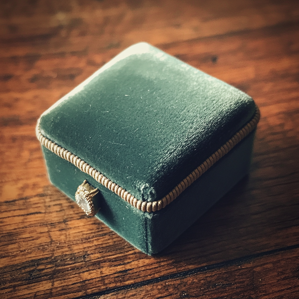 Une boîte à bagues en velours | Source : Midjourney
