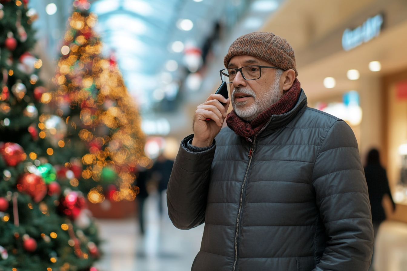 Un homme qui parle sur son téléphone portable | Source : Midjourney